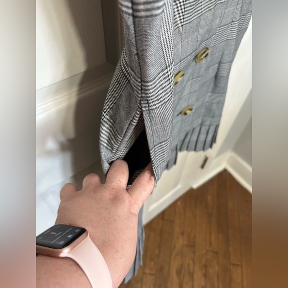 Anna Cate Collection Sara Vest Dress Plaid Double Breasted Pleated Hem | Size M - Picture 7 of 13